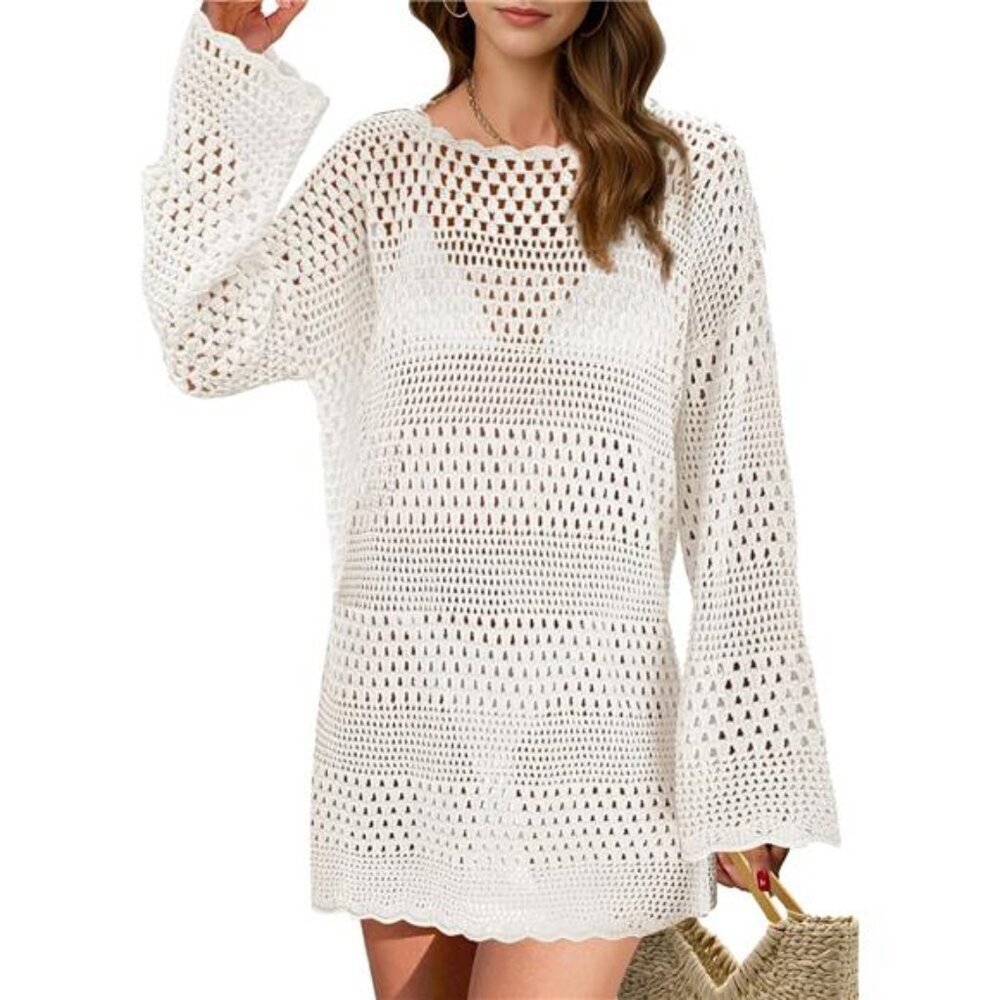 Women's Crochet Beach Swimsuit Cover Up Dress Bathing Suit Vacation Outfits